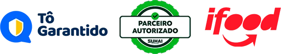 Logos Tô Garantido, Parceiro Autorizado Suhai e iFood